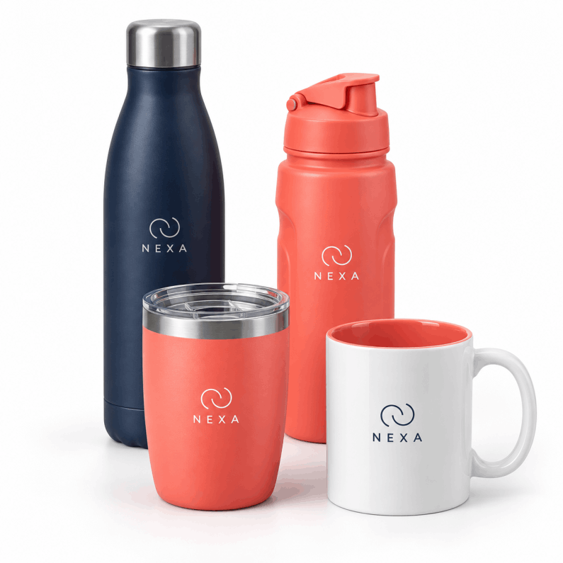 Copos e garrafas personalizados